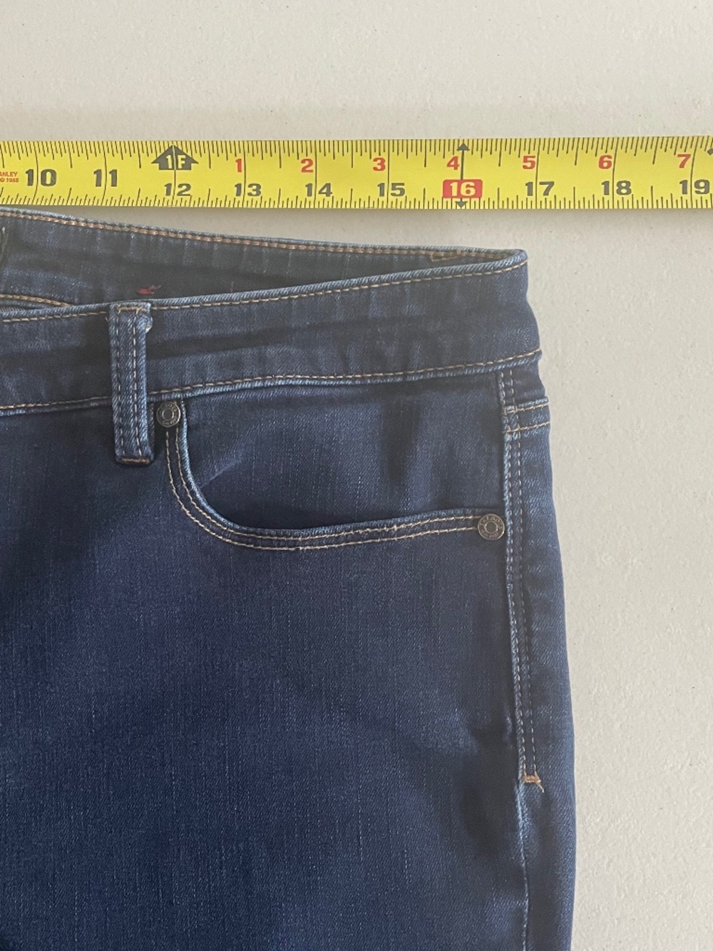 Talbots Flawless Five-Pocket Straight-leg Jeans Dark Wash Denim in Size 14 - Picture 7 of 10